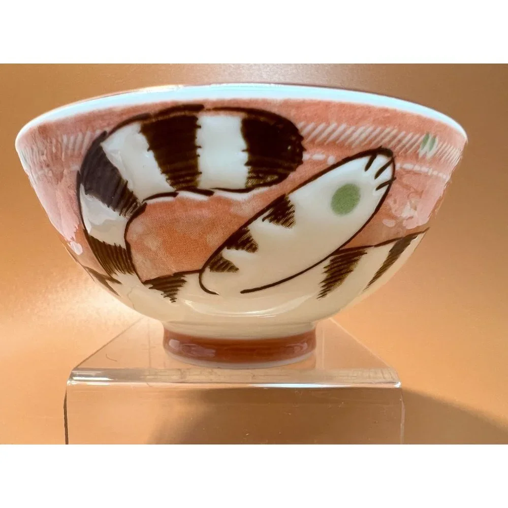 Schen Japanese Kitty Bowl Milk Kids Cat Engraved Gift Porcelain Special Smiling